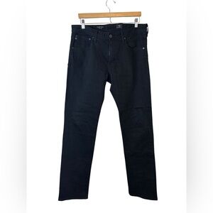 AG ADRIANO GOLDSCHMIED | black denim jeans the matchbox slim straight 34X34